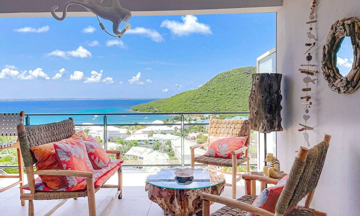 Anse Marcel Apartment | Koala 2, elegant studio with sea view in Anse Marcel