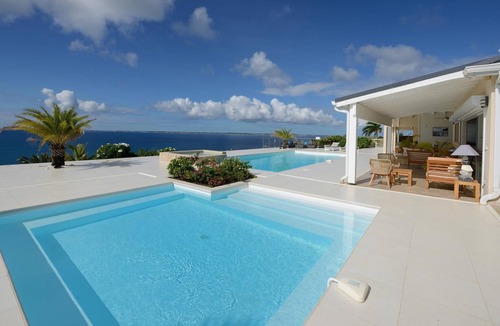 Grand Case Villa | Villa Dreamin Blue in Happy Bay by Personal Villas - Luxurious, 2 Heated Pools and Jacuzzi