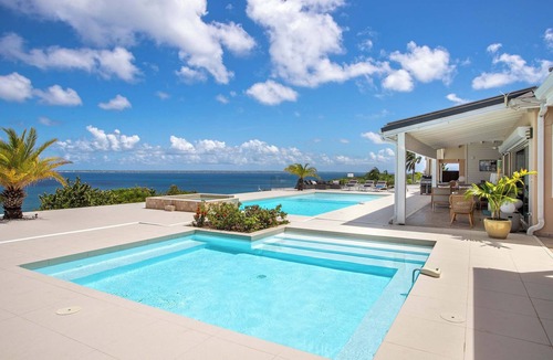 Grand Case Villa | Villa Dreamin Blue | Spectacular Caribbean Views Above Happy Bay