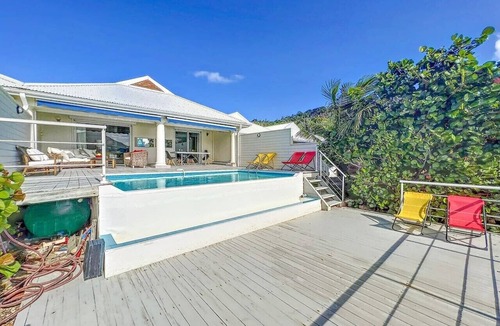 Oyster Pond Villa | Villa Yellow Fish — private pool, sea view, peaceful setting