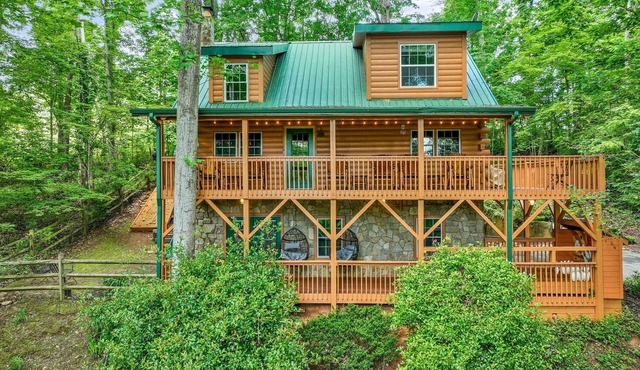 15 MINUTES FROM ASHEVILLE! Secluded peacefull LOG CABIN in Leicester