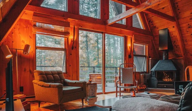 A-frame w/sauna near Whiteface & Lake Placid, NY in Jay
