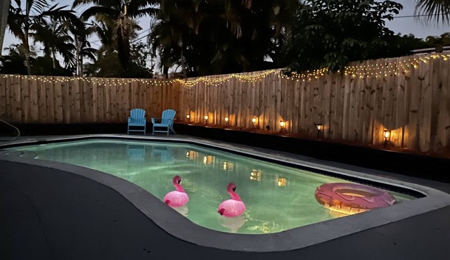 Heated Pool Game Room in Newly Renovated Home in Fort Lauderdale in Fort Lauderdale