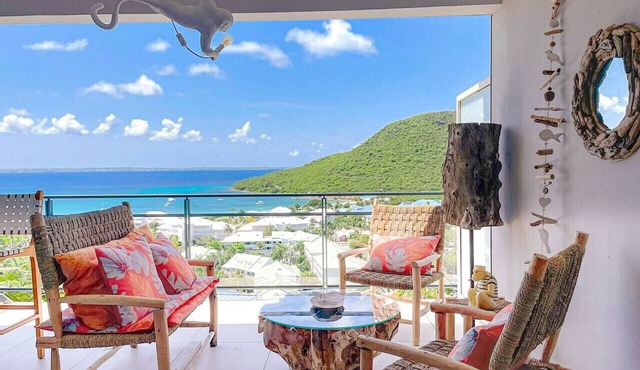 Koala 2, elegant studio with sea view in Anse Marcel