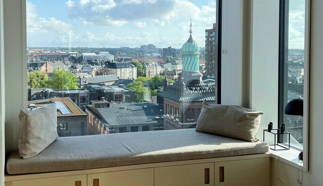 Panoramic view over Carlsberg Quarter in København