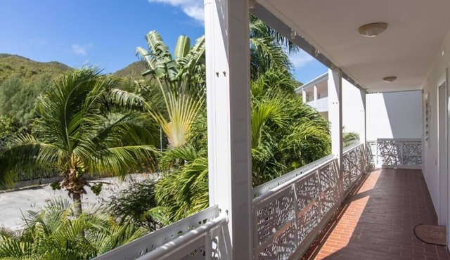 Relaxing Garden View Suite with Full Kitchen Steps Away from Anse Marcel Beach