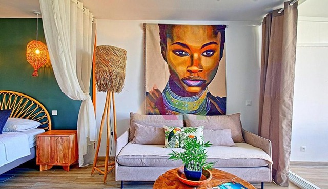 Studio à Anse Marcel, plage, climatisation, parking - FR-1-734-47