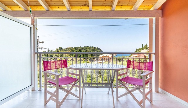 Studio Apartment 'Arianna Deluxe Studio 20' with Sea View, Shared Pool & Wi-Fi in Corfu
