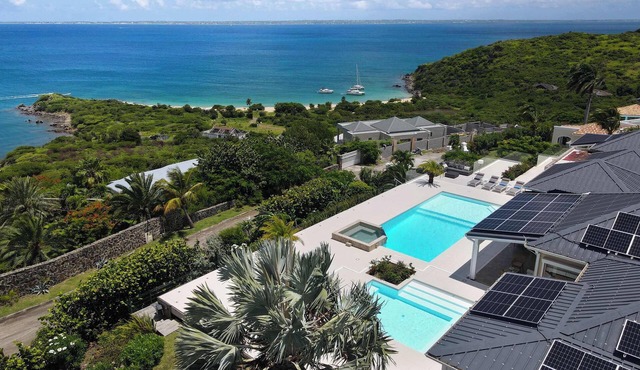 Villa Dreamin Blue | Spectacular Caribbean Views Above Happy Bay