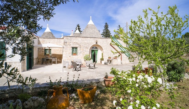 Wonderful Trulli building in Locorotondo countryside in Locorotondo